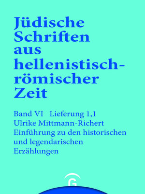cover image of Einführung zu den Jüdischen Schriften aus hellenistisch-römischer Zeit, Faszikel 1